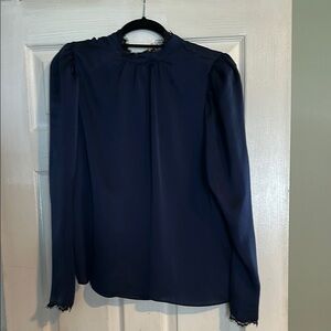 Elegant Navy Blue Women's Top